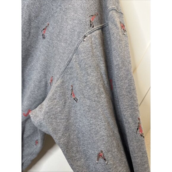 Jordan Sweater XXL Mens Hoodie Cotton Brown Solid Mini Jordan Characters - Picture 7 of 14